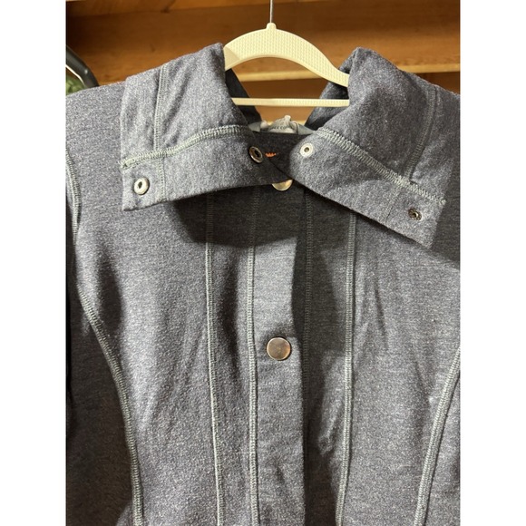 Free Country Denim Blue Snap Collar Jacket Button Front Pockets Textured - Picture 2 of 16